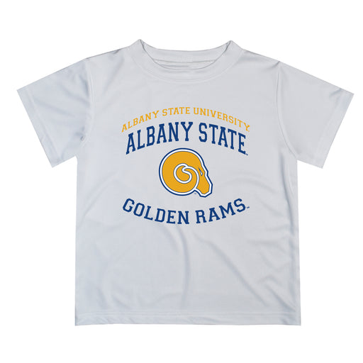 Albany State Rams Vive La Fete Boys Game Day V1 White Short Sleeve Tee Shirt