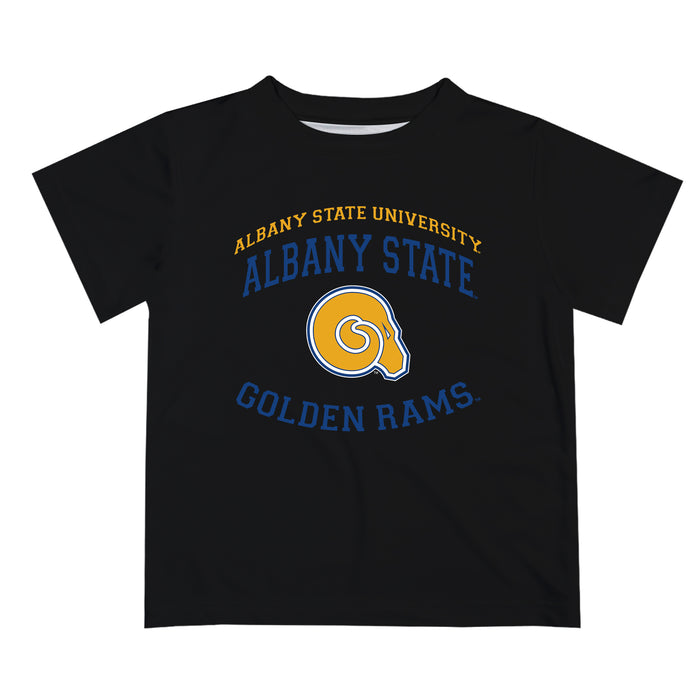 Albany State Rams Vive La Fete Boys Game Day V1 Black Short Sleeve Tee Shirt