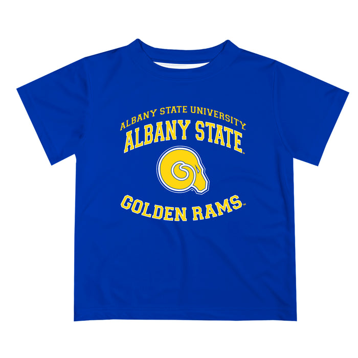 Albany State Rams Vive La Fete Boys Game Day V1 Blue Short Sleeve Tee Shirt