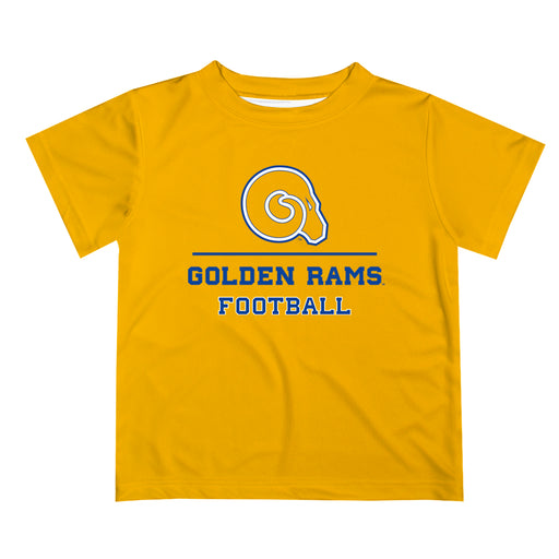 Albany State Rams Vive La Fete Football V1 Yellow Short Sleeve Tee Shirt