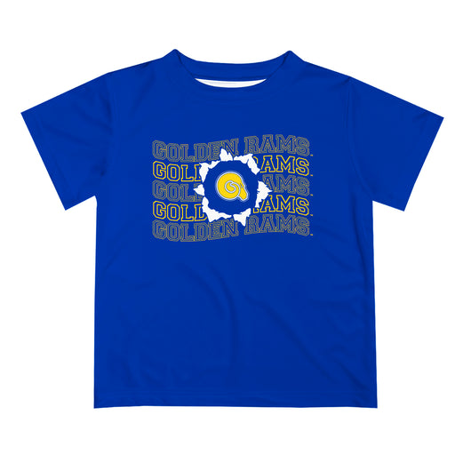 Albany State Rams Vive La Fete  Blue Art V1 Short Sleeve Tee Shirt