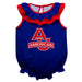 American University Eagles Blue Sleeveless Ruffle Onesie Logo Bodysuit by Vive La Fete