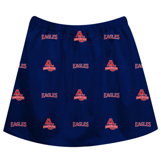 American University Eagles Skirt Blue All Over Logo - Vive La Fête - Online Apparel Store
