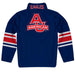 American University Eagles Vive La Fete Game Day Blue Quarter Zip Pullover Stripes on Sleeves - Vive La Fête - Online Apparel Store
