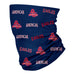 American University Eagles Neck Gaiter Navy All Over Logo - Vive La Fête - Online Apparel Store
