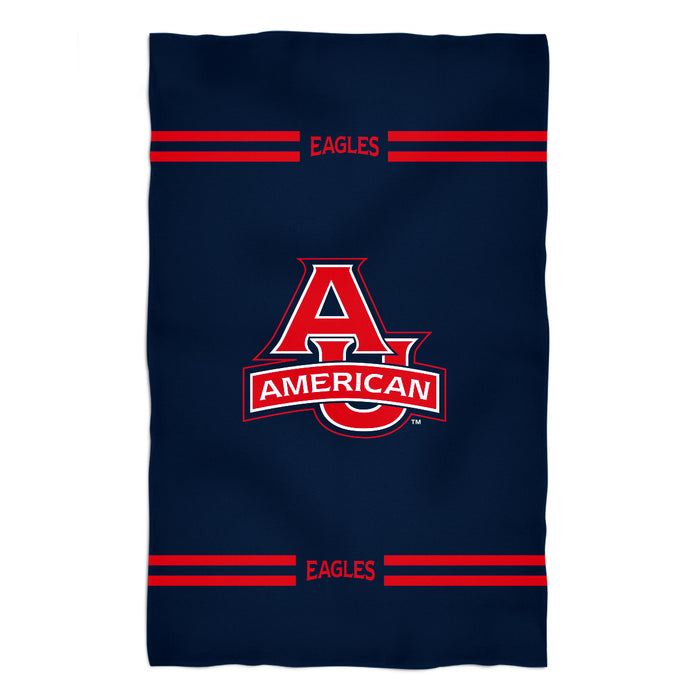 American University Eagles Vive La Fete Game Day Absorvent Premium Blue Beach Bath Towel 51 x 32" Logo and Stripes" - Vive La Fête - Online Apparel Store