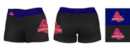 American U Eagles Vive La Fete Game Day Logo on Thigh and Waistband Black & Blue Women Booty Workout Shorts 3.75 Inseam" - Vive La Fête - Online Apparel Store