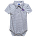 American University Eagles Embroidered Gray Stripe Knit Polo Onesie