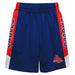 American U Eagles Vive La Fete Game Day Blue Stripes Boys Solid Red Athletic Mesh Short
