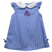 American University Eagles Embroidered Royal Gingham A Line Dress