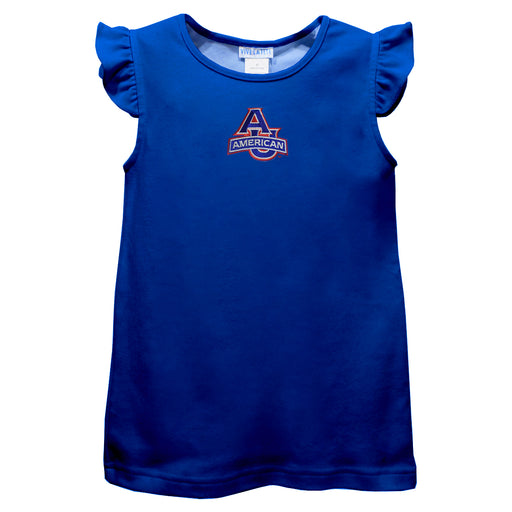 American University Eagles Embroidered Royal Knit Angel Sleeve