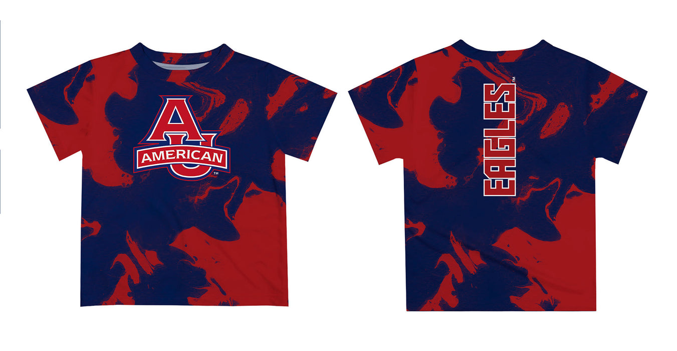 American University Eagles Vive La Fete Marble Boys Game Day Red Short Sleeve Tee - Vive La Fête - Online Apparel Store