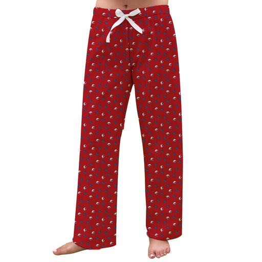 American Eagles Vive La Fete Game Day All Over Logo Women Red Lounge Pants