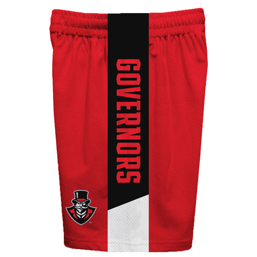 Austin Peay Governors Vive La Fete Game Day Red Stripes Boys Solid Black Athletic Mesh Short - Vive La Fête - Online Apparel Store