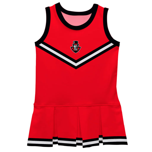 Austin Peay State University Governors Vive La Fete Game Day Red Sleeveless Cheerleader Dress