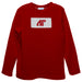 Austin Peay State University Governors Smocked Red Knit Long Sleeve Boys Tee Shirt
