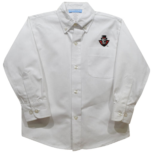 Austin Peay State University Governors Embroidered White Long Sleeve Button Down Shirt