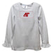 Austin Peay State University Governors Smocked White Knit Long Sleeve Girls Blouse