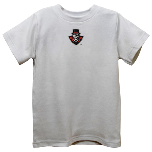 Austin Peay State University Governors Embroidered White Short Sleeve Boys Tee Shirt