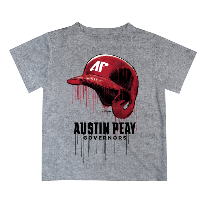 Austin Peay State University Governors Original Dripping Baseball Hat Gray T-Shirt by Vive La Fete