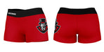 Austin Peay Governors Vive La Fete Logo on Thigh & Waistband Red Black Women Yoga Booty Workout Shorts 3.75 Inseam - Vive La Fête - Online Apparel Store