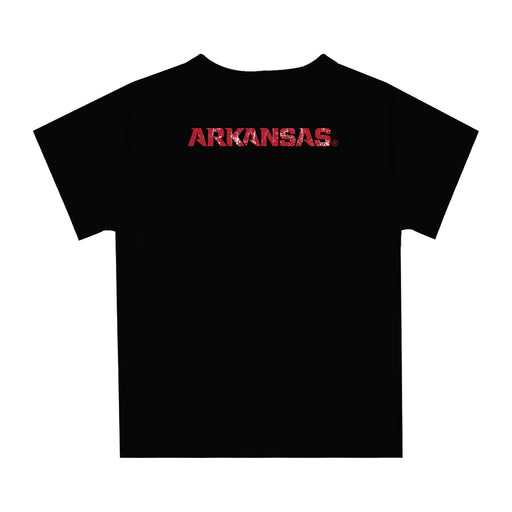 Arkansas Razorbacks Original Dripping Football Helmet Black T-Shirt by Vive La Fete - Vive La Fête - Online Apparel Store