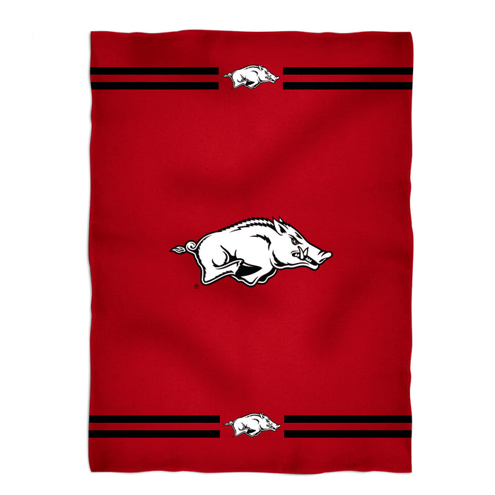 Arkansas Stripes Red Fleece Blanket - Vive La Fête - Online Apparel Store