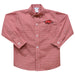 Arkansas Embroidered Red Gingham Long Sleeve Button Down Shirt