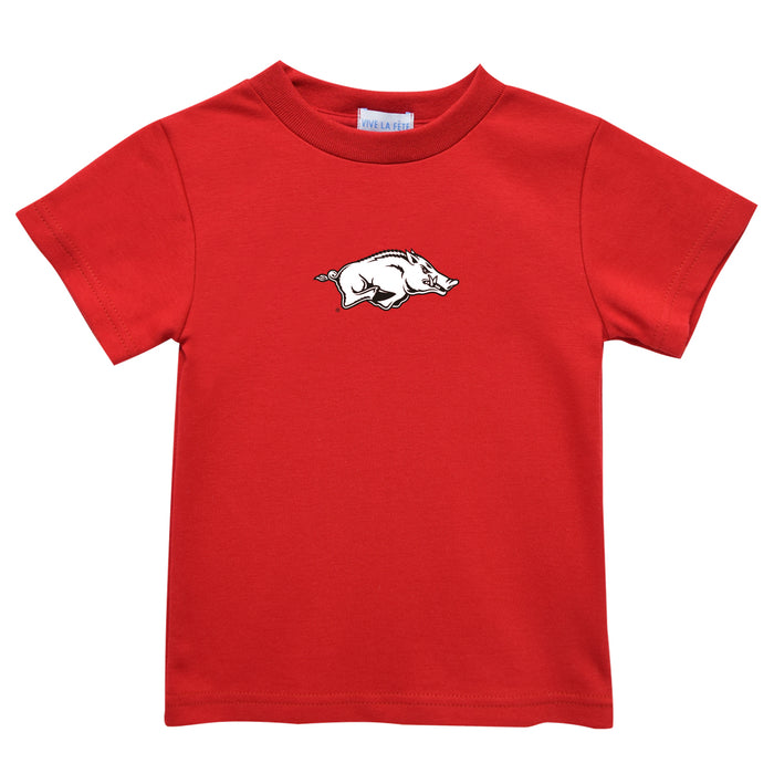 Arkansas Emb Knit Red Short Sleeve Boys Tee Shirt - Vive La Fête - Online Apparel Store
