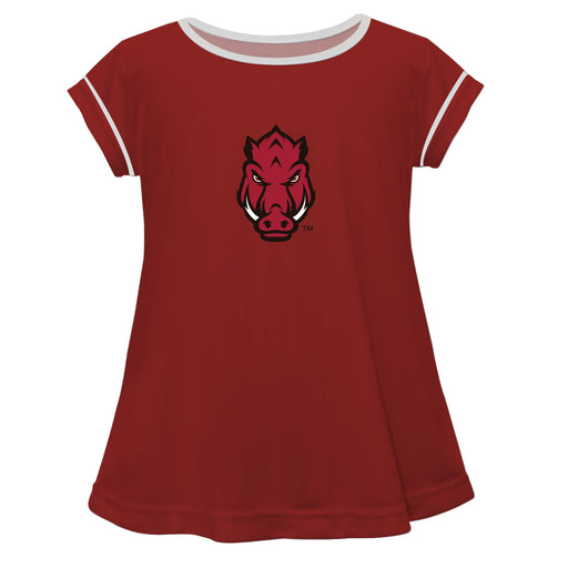 Arkansas Razorbacks Red Short Sleeve Top - Vive La Fête - Online Apparel Store