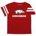 Arkansas Stripe Red Boys Tee Shirt Short Sleeve - Vive La Fête - Online Apparel Store