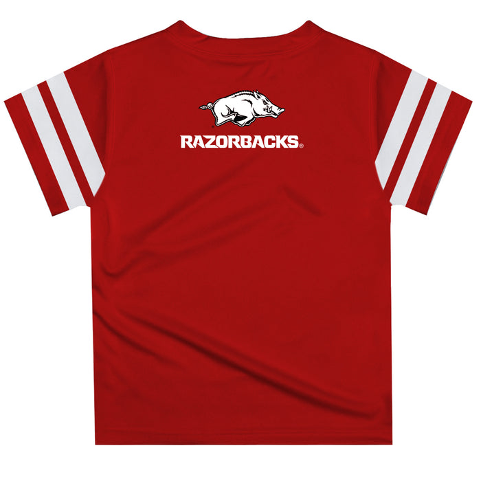 Arkansas Stripe Red Boys Tee Shirt Short Sleeve - Vive La Fête - Online Apparel Store