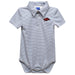 Arkansas Razorbacks Embroidered Gray Stripe Knit Polo Onesie