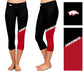 Arkansas Razorbacks Vive La Fete Game Day Collegiate Leg Color Block Girls Black Red Capri Leggings - Vive La Fête - Online Apparel Store