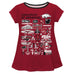 Arkansas Razorbacks Hand Sketched Vive La Fete Impressions Artwork Cardinal Short Sleeve Top