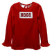Arkansas Razorbacks Smocked Red Knit Long Sleeve Girls Blouse - Vive La Fête - Online Apparel Store