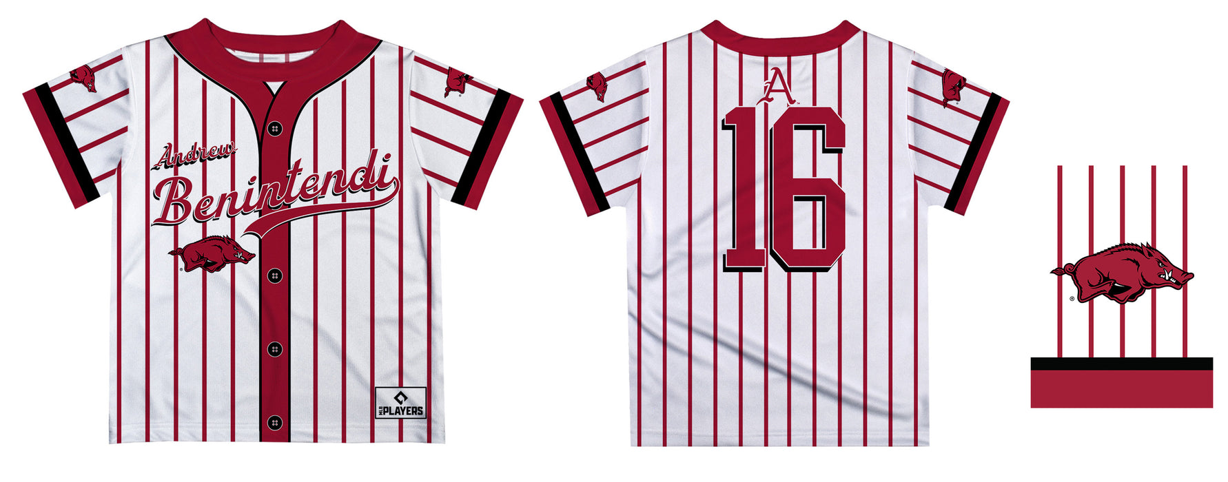 MLB Players Association Arkansas Razorbacks MLBPA Officially Licensed by Vive La Fete T-Shirt - Vive La Fête - Online Apparel Store