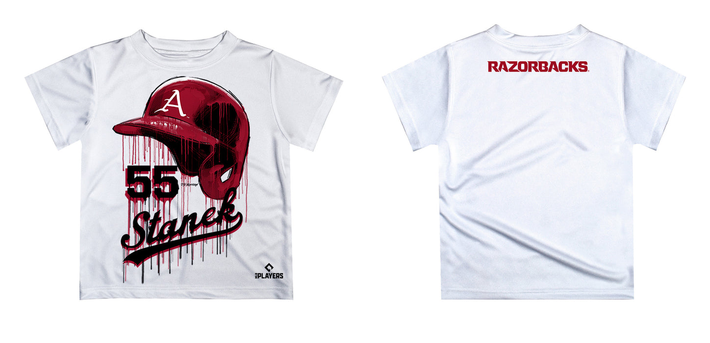 MLB Players Association Ryne Stanek Arkansas Razorbacks MLBPA Officially Licensed by Vive La Fete Dripping T-Shirt