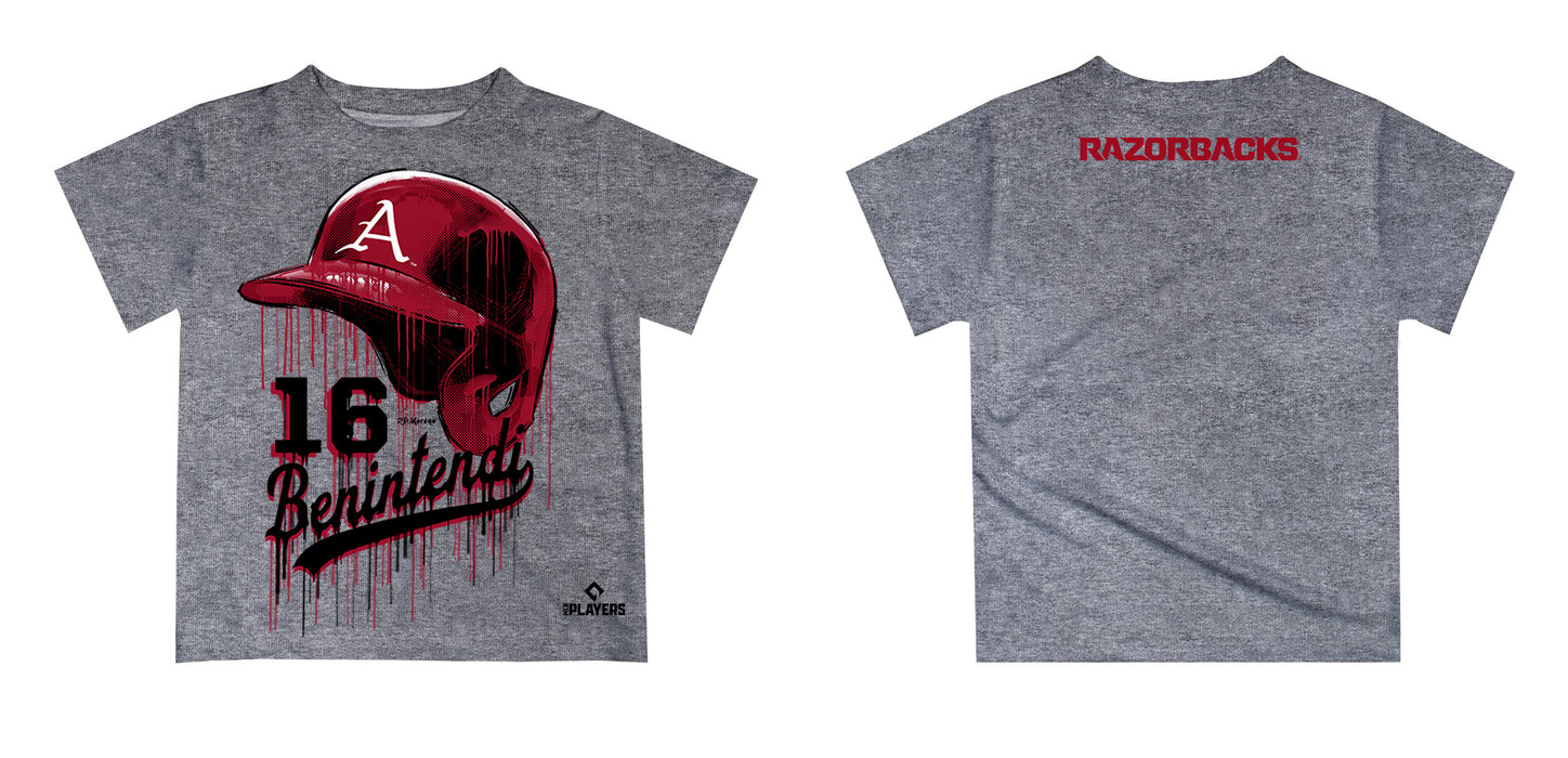 MLB Players Association Andrew Benintendi Arkansas Razorbacks MLBPA Officially Licensed by Vive La Fete Dripping T-Shirt