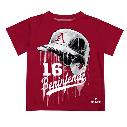 MLB Players Association Andrew Benintendi Arkansas Razorbacks MLBPA Officially Licensed by Vive La Fete Dripping T-Shirt