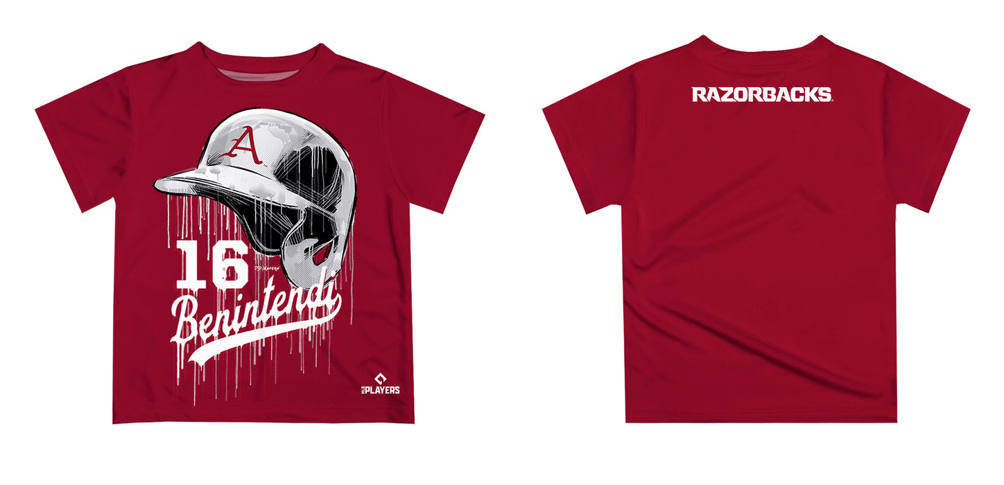 MLB Players Association Andrew Benintendi Arkansas Razorbacks MLBPA Officially Licensed by Vive La Fete Dripping T-Shirt - Vive La Fête - Online Apparel Store