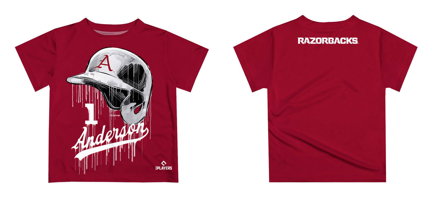 MLB Players Association Brian Anderson Arkansas Razorbacks MLBPA Officially Licensed by Vive La Fete Dripping T-Shirt - Vive La Fête - Online Apparel Store