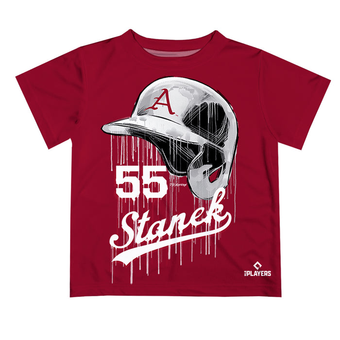 MLB Players Association Ryne Stanek Arkansas Razorbacks MLBPA Officially Licensed by Vive La Fete Dripping T-Shirt