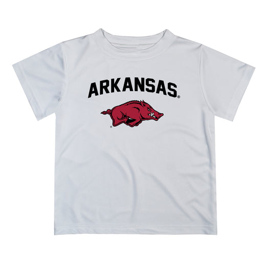 Arkansas Razorbacks Vive La Fete Boys Game Day V2 White Short Sleeve Tee Shirt
