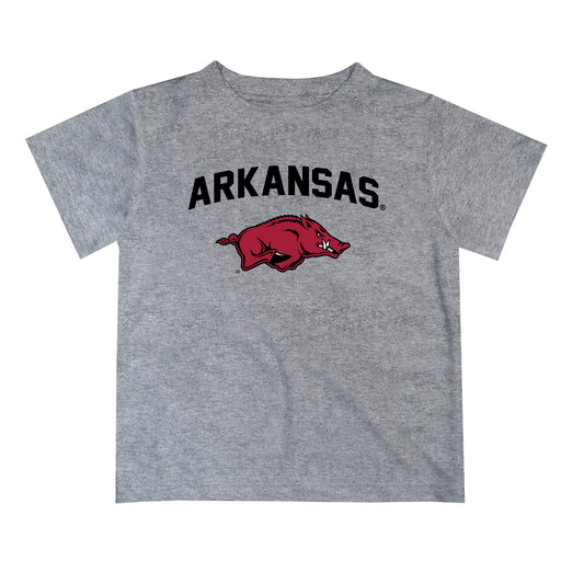 Arkansas Razorbacks Vive La Fete Boys Game Day V2 Gray Short Sleeve Tee Shirt