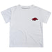 Arkansas Razorbacks Hand Sketched Vive La Fete Impressions Artwork Boys White Short Sleeve Tee Shirt