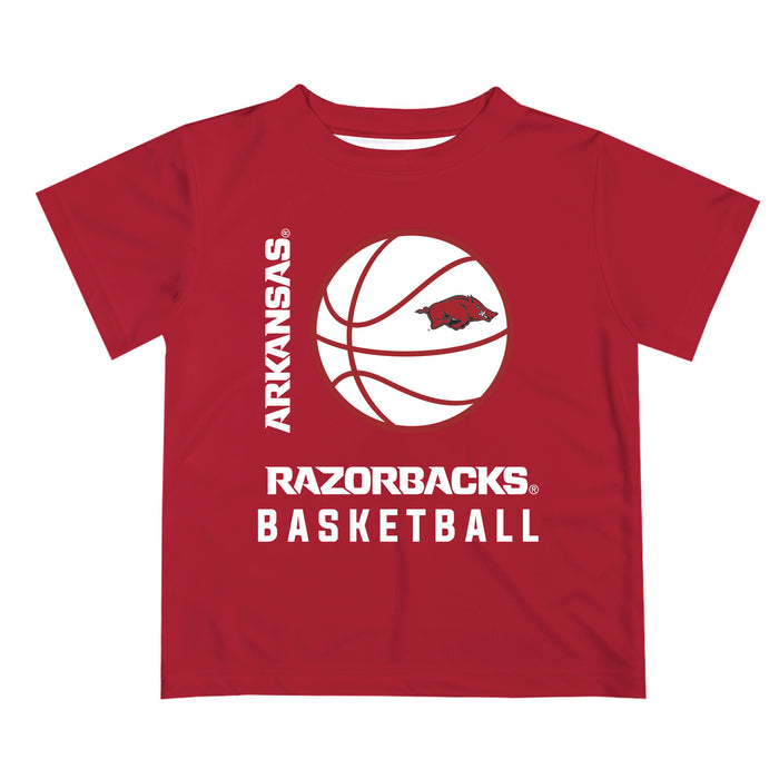 Arkansas Razorbacks Vive La Fete Basketball White Short Sleeve Tee Shirt - Vive La Fête - Online Apparel Store