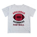 Arkansas Razorbacks Vive La Fete Football V2 White Short Sleeve Tee Shirt