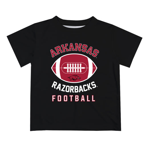 Arkansas Razorbacks Vive La Fete Football V2 Black Short Sleeve Tee Shirt
