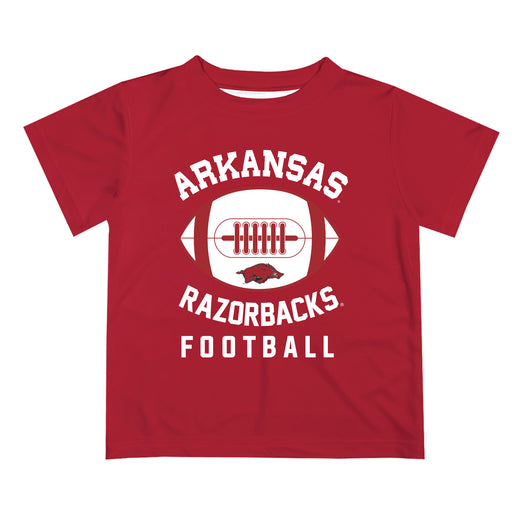 Arkansas Razorbacks Vive La Fete Football V2 Red Short Sleeve Tee Shirt